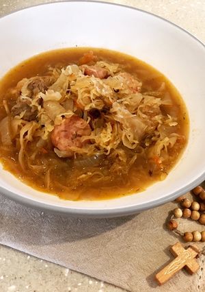 A picture of Babcia’s Polish Bigos.