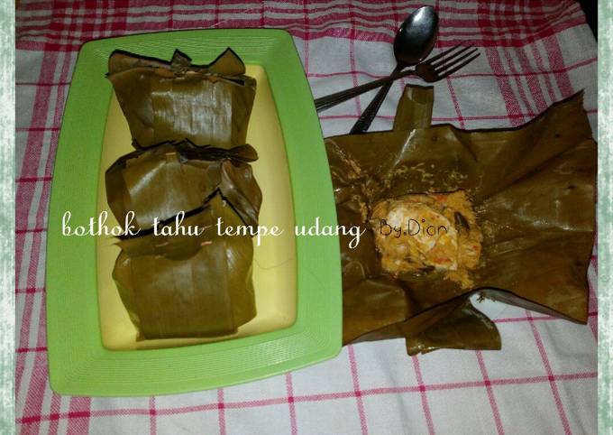 Resep Botok tahu tempe&amp;udang, Sempurna