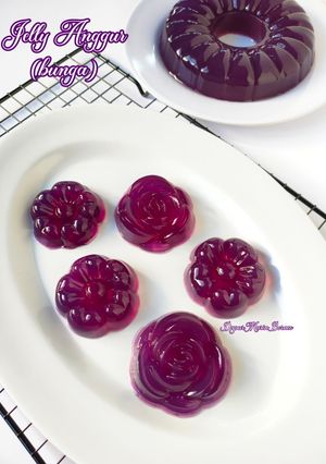 Foto resep 376. Puding Jelly Anggur bentuk bunga