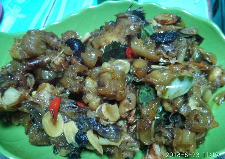 Resep Oseng&#34; asem manis pedas kulit kaki kambing Anti Gagal