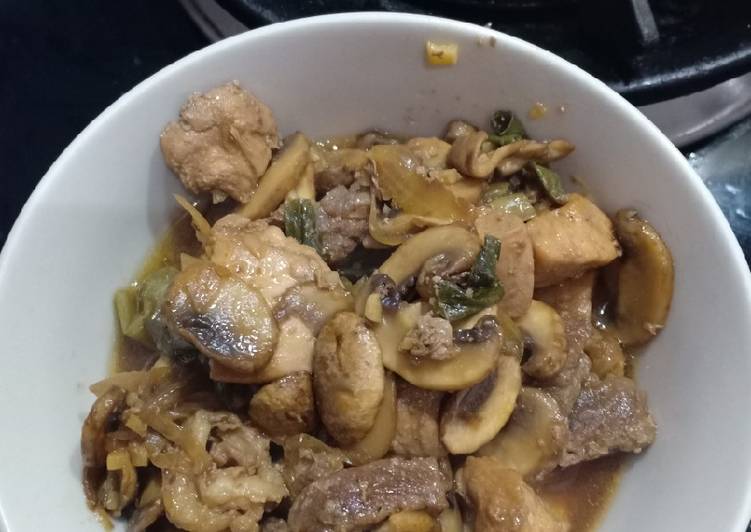 Tumis Jamur Daging