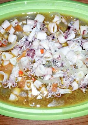 Foto resep Cumi asin kuah pedas