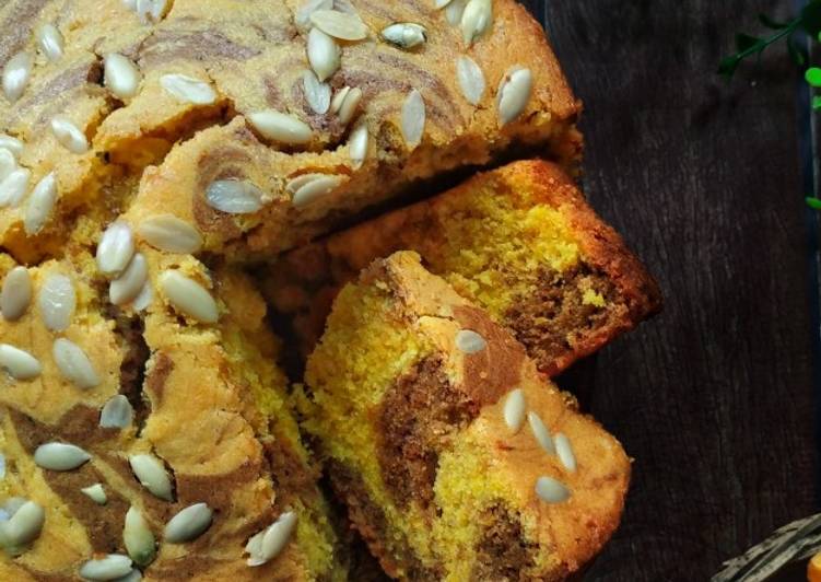 Langkah Mudah untuk Menyiapkan Pumpkin Chocolate Marble Cake, Bikin Ngiler