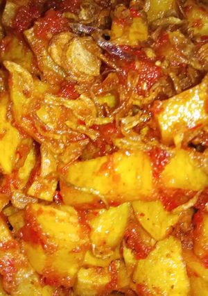 Foto resep Kentang Balado (Kentang dicabein)
