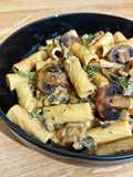 Pâtes crémeuses au miso et champignons