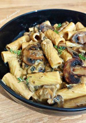 Une photo de Pâtes crémeuses au miso et champignons