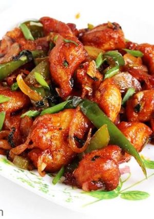 A picture of Spicy chicken chilly.