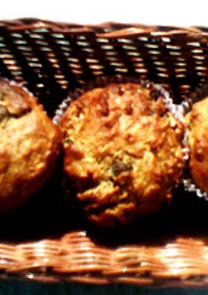 A picture of Fluffy Flax-seed Muffins.