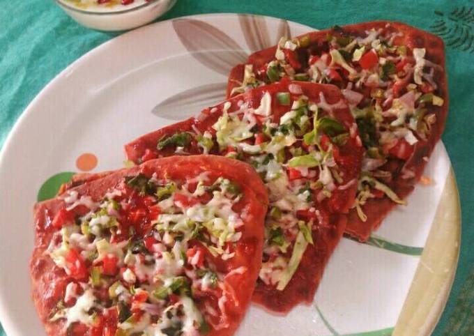 Mix veg double Decker cheese pizza parantha