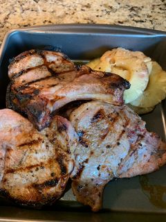 A picture of Pineapple Pork Chops.