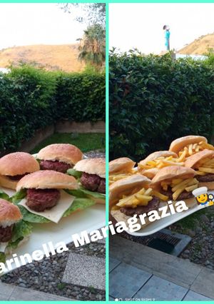 Foto di Sandwich sempre freschi super gustosi del mondo con hamburger fatti in casa e con patate in friggy