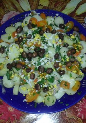 صورة لوصفة سلطة خضروات مطهوة على البخار🍴