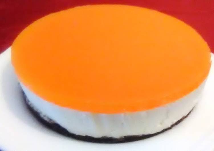 Sin tarta de queso gelatina fria