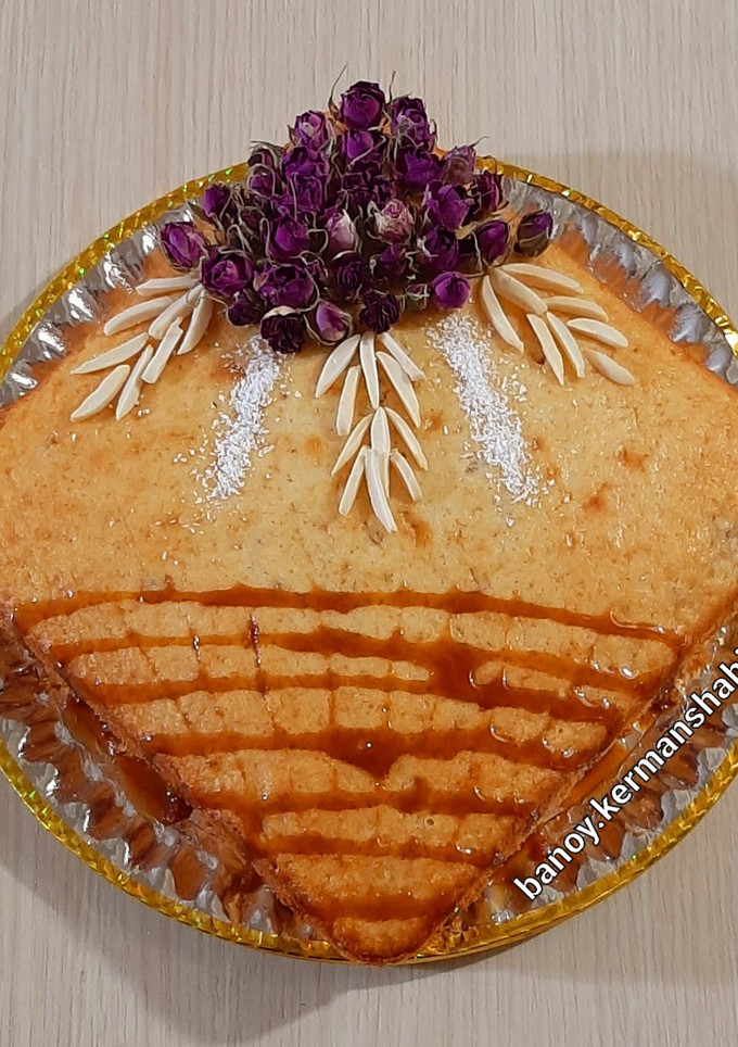 عکسی از دستور 🍀کیک موز و هل و گلاب با فر دستساز🍀