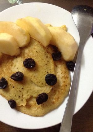 Hình của món Pancake trứng chuối cho bữa sáng nhẹ nhàng.
