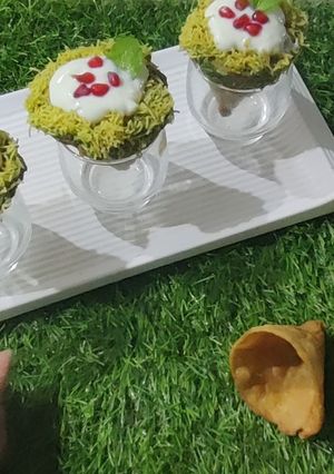A picture of Cone Aloo Chaat.