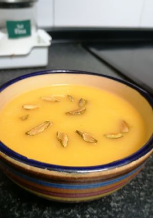 Una foto de Crema de calabaza