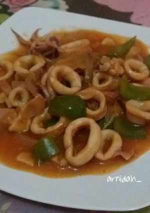 Foto resep Cumi saos padang