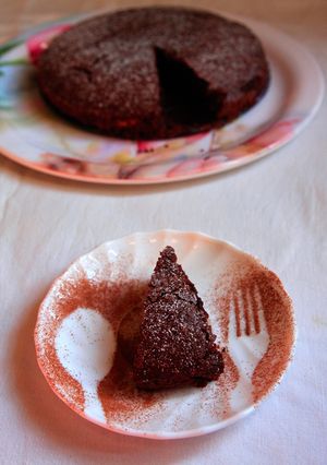 A picture of Banana Chocolate Cake (Egg less and Butter less).