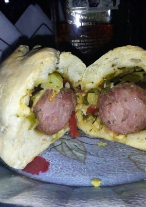 Una foto de Pan choripan