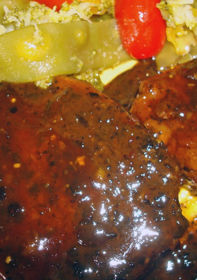Una foto de Medallones de lomo o peceto con salsa agridulce
