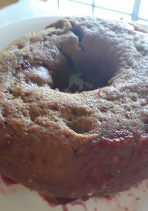 Una foto de Budín de ciruelas frescas