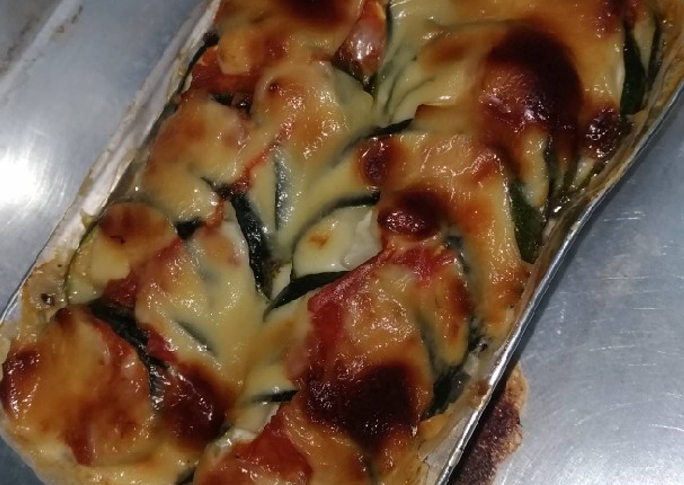 Casserole Zucchini dengan Daging Slice