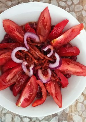 Une photo de Ma salade voit rouge