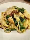 Creamy chicken tagliatelle with tenderstem broccoli