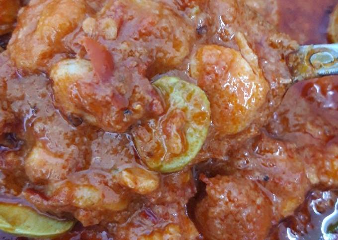 Shrimp petai balado