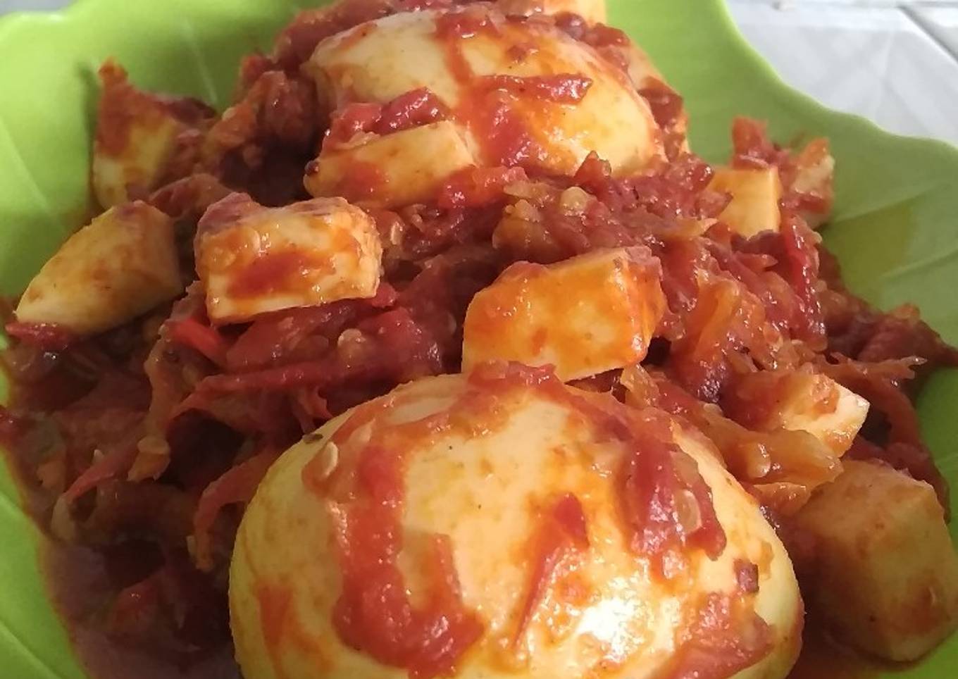 Telur balado ayam suir