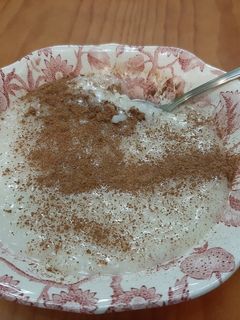 Una foto de "Leche" de coco y arroz con "leche" de coco