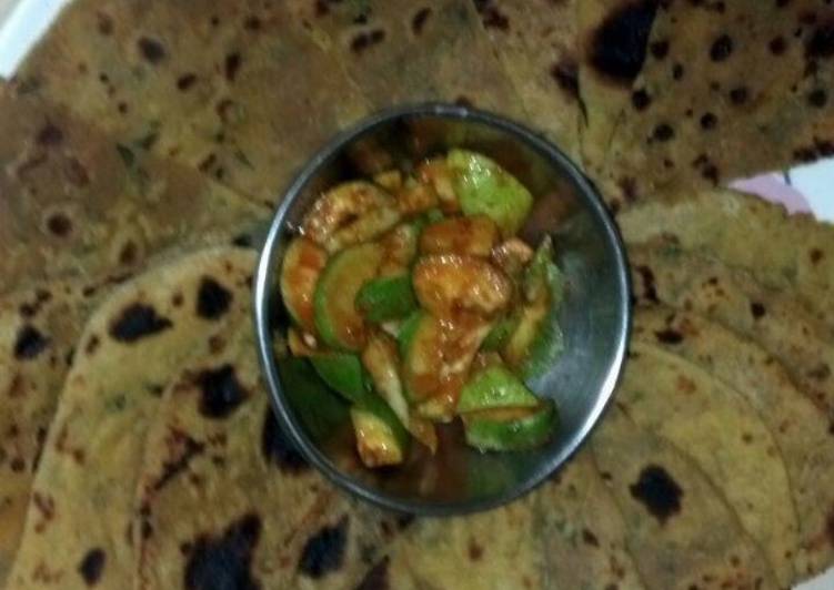 Recipe of Homemade Paratha with Kerry ka achar
