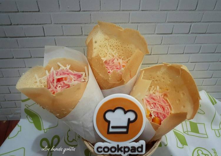 Resep Lekker kerucut topping mangga,keju &amp; kental manis yang Harus Anda Coba