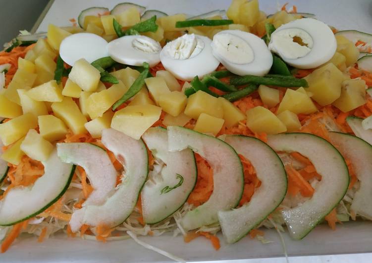 Steps to Prepare Homemade Simple vegetable salad