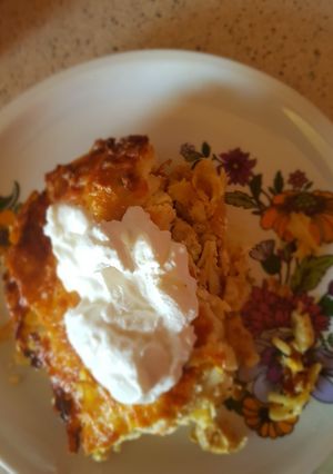Gyros tejszínes tésztában recept fotója