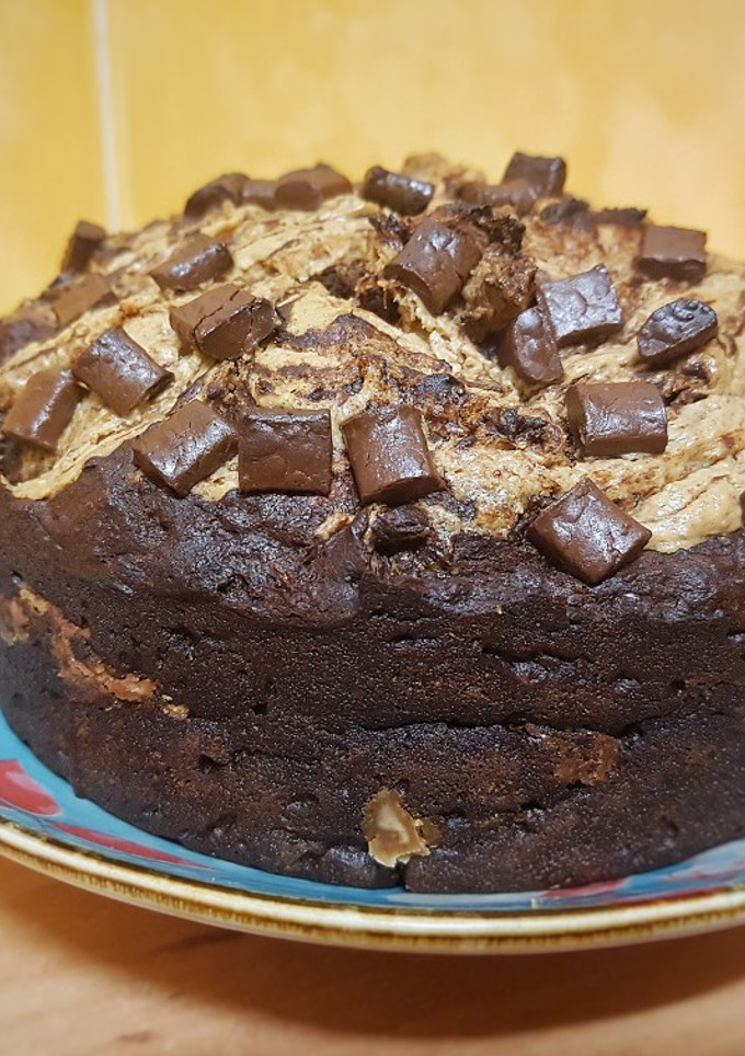 Una foto de Chocolate peanut butter banana bread