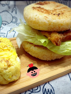 醬燒雞腿米漢堡 的食譜成品照片