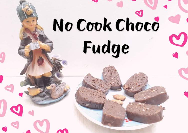 Steps to Make Quick No Cook Choco Fudge