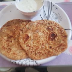 A picture of Sev stuffed paratha.