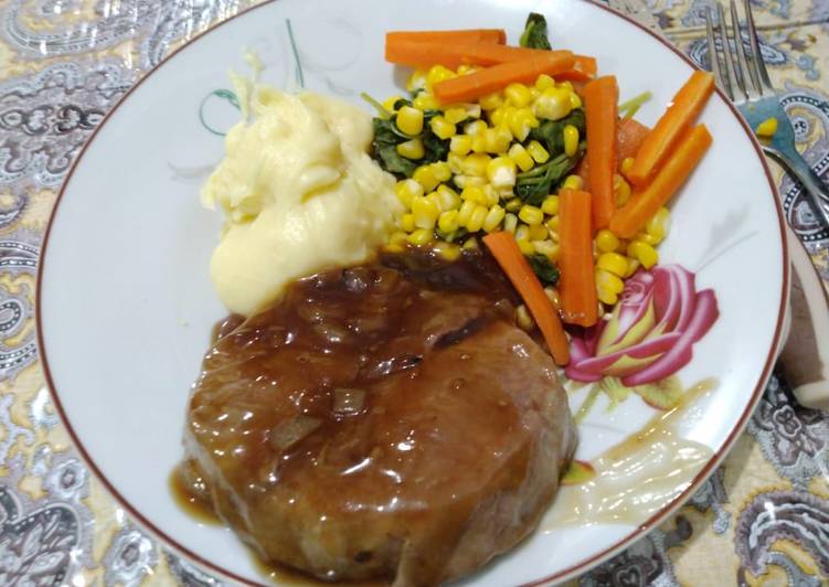 Langkah Mudah untuk Membuat Wagyu Steak with mashed potato Anti Gagal