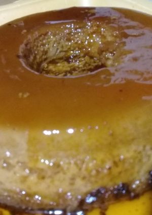 Una foto de Flan de dulce de leche casero