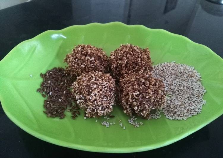 Simple Way to Prepare Super Quick Homemade Amaranth flaxseeds ladoo