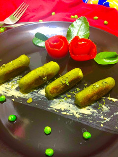 A picture of #HCC#Post_6#Rainbow_Week_6#Dish_Name_Green_Peas_Kabab.