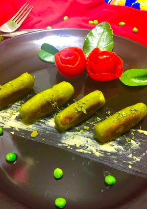 A picture of #HCC#Post_6#Rainbow_Week_6#Dish_Name_Green_Peas_Kabab.