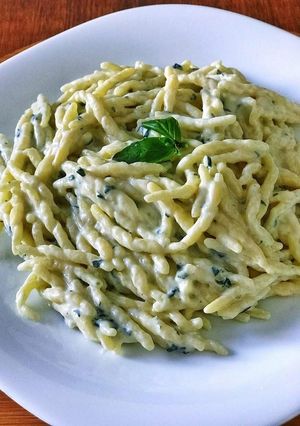 Foto di Trofie liguri con ricotta e basilico