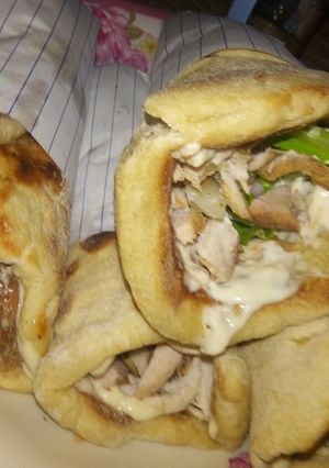 A picture of Chicken shawarma.