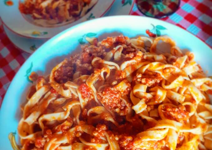 Tagliatelle con ragù alla Bolognese