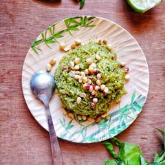 A picture of Palak badam ki Pulao.