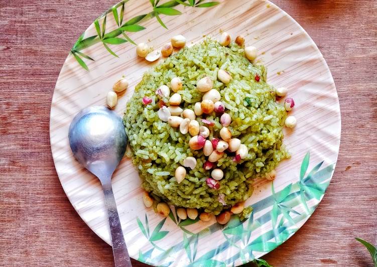 Palak badam ki Pulao